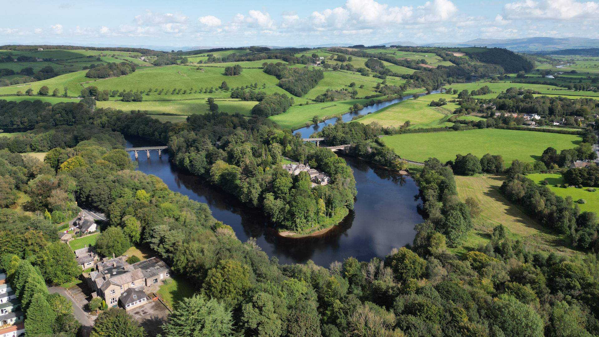 Riverside property aerials